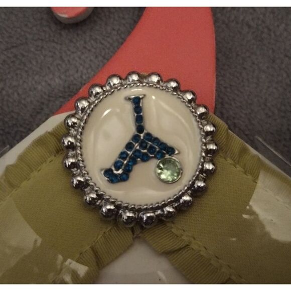 Lindsay Phillips SwitchFlops Interchangeable "Sample" Green Strap/Jeweled Button - Picture 5 of 5